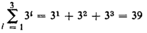 example solution of summation