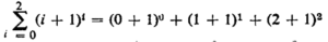 example solution of summation notation